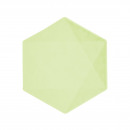 6 plate hexagonal Vert Decor, 20.8 x 18.1cm, green