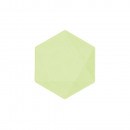 6 plate hexagonal Vert Decor, 15.8 x 13.7cm, green