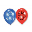 6 latex balloons Cars 22.8 cm