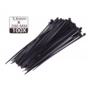 Cable ties 3.6 x 200 mm / 100 pieces black