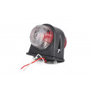 Marker lámpa gumi 72 mm piros / fehér E-jel