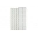Anti-scratch rubber 56 pieces white