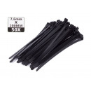 Kábelkötegelők levehető 7,6 x 200 mm / fekete 50 p