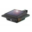 Fali lámpa lapos napelemes led + pir szenzor ip65