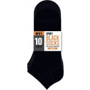 set of 10 men's short socks, black * 10