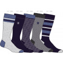 set of 5 men's socks, stripes