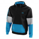 hoody capuche homme, henry noir / turquoise