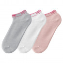 set of 3 women's short socks, pant edge