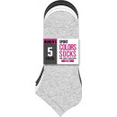 set of 5 women's short socks, plain