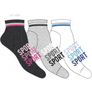 set of 3 women's short socks, sport neck