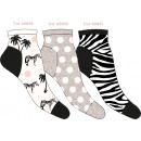 set of 3 women's short socks, fashion z