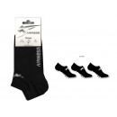 set of 3 children's short socks, black