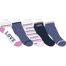 set of 5 children's short socks, love