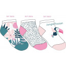 set of 3 short baby socks, jungle tou