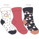 set of 3 baby socks, happy rainbow