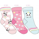 set of 3 baby socks, panda lurex