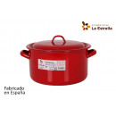 rectangular pot with lid 22cm red