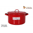 rectangular pot with lid 26cm red