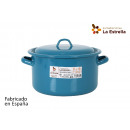 rectangular pot with lid 22cm turquoise