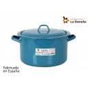 rectangular pot with lid 26cm turquoise