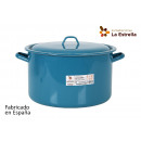 rectangular pot with lid 32cm turquoise