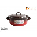 enameled pan with lid 18cm 18l fire