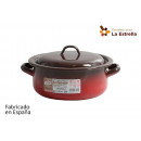 enameled pan with lid 20cm 2.5l fire
