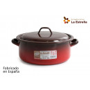 enameled pan with lid 24cm 4,3l fire