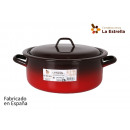 enameled pan with lid 26cm 55l fire