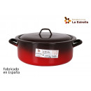 enameled casserole with lid 28cm 6,3l fire