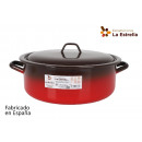 enameled pan with lid 30cm 8l fire