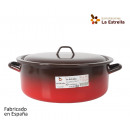 enameled casserole with lid 32cm 9,3l fire