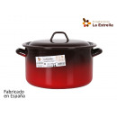 Straight pot with lid 24cm 5.7l fire
