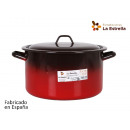 Straight pot with lid 28cm 9.7l fire