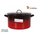 straight pot with lid 30cm 12l fire