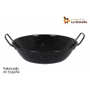deep paella pan embroidered 38cm 8l marbled