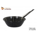 deep frying pan with basket 24cm marbled