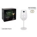 set of 6 bohemian white wine glass 350ccm clar