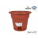 flowerpot with plate 25cm greentime