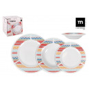 round tableware 18 pieces palm md