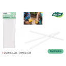 wholesale Decoration: plastic rods reuti.25p.22/6 white algon