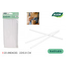 wholesale Decoration: plastic rods reuti.20p.22/8 white algon