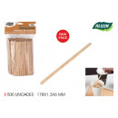 set of 500 wooden stirrers 178x1.3x6mm cotton