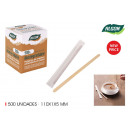 set of 500 wooden stirrers with f 110x1x5mm