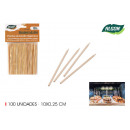 set of 100 hygienic bamboo skewers 100x2.5mm cotto
