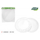 round tray with cotton lace 35cm