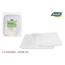 set of 2 rectangular lace tray 22x28cm a