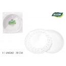round tray with cotton lace 35cm