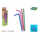 set of 50 colored cardboard reeds 197x6mm cotton