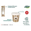set of 10 cardboard coffee cups with lids 120c som